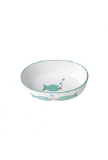 Petrageous *DISC* Petrageous bol Bubble fish  blanc/turquoise 6.5"