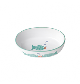 Petrageous *DISC* Petrageous bol Bubble fish  blanc/turquoise 6.5"