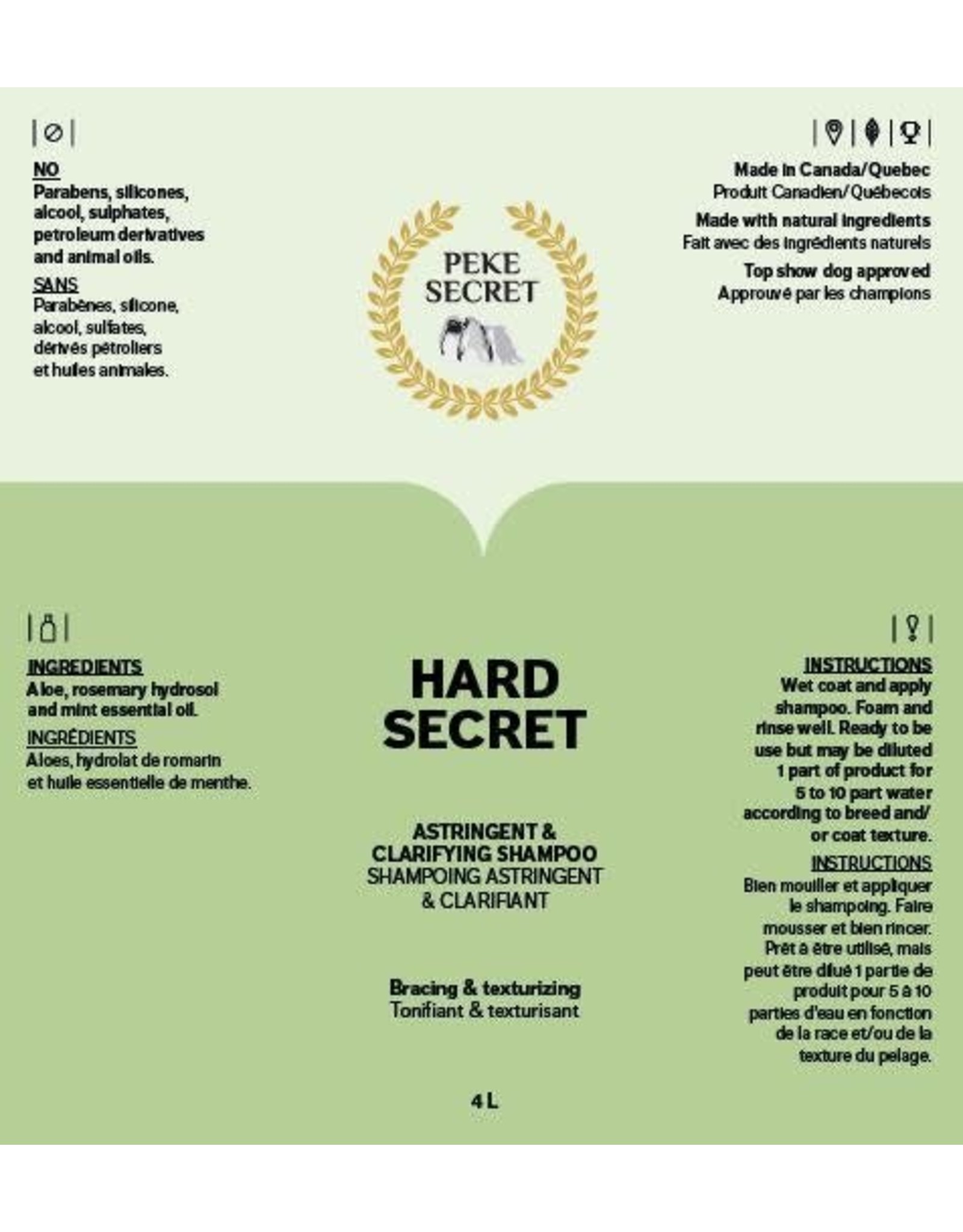 Peke Secret PEKE Hard Secret Shampoing 500ml