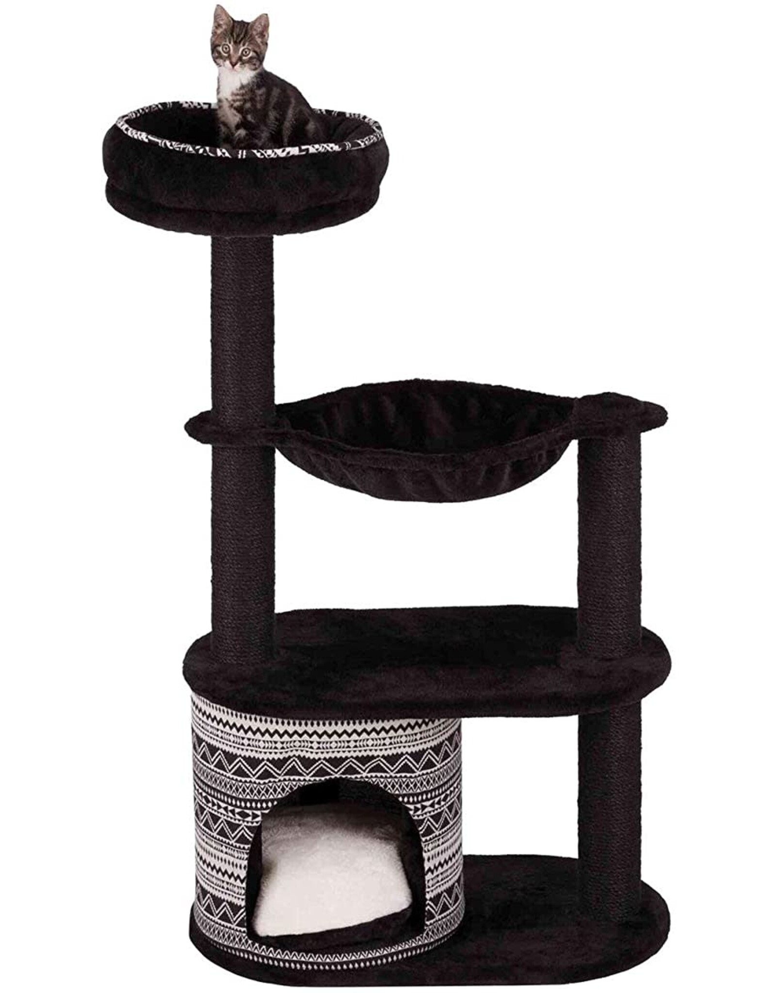Trixie Trixie arbre à chat Giada noir et blanc 112cm