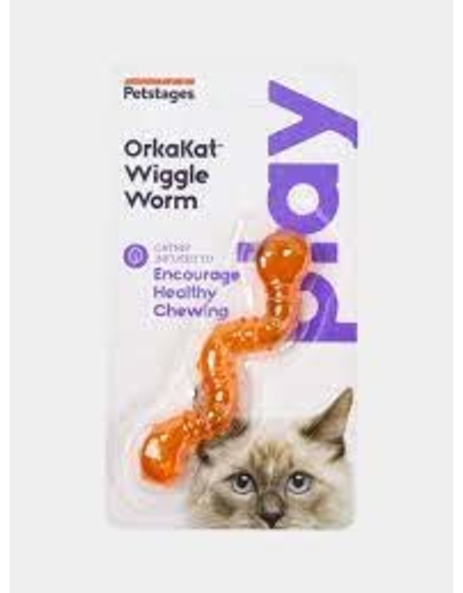outward hound Petstages OrkaKat  Wiggle worm infusé herbe a chat