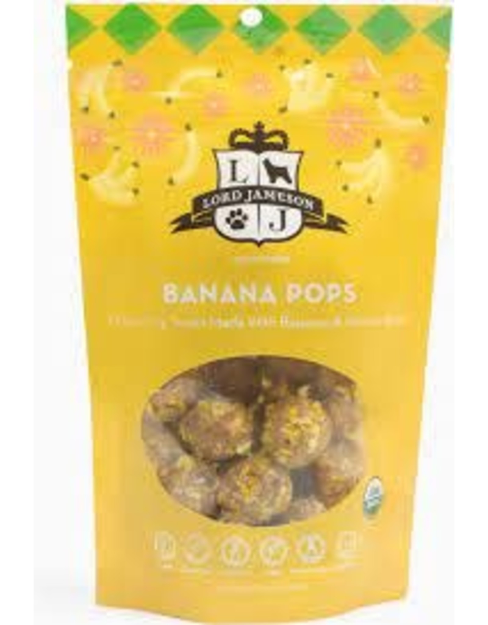 Lord Jameson *DISC*  Lord Jameson Gâteries Organique Banana Pops 6oz