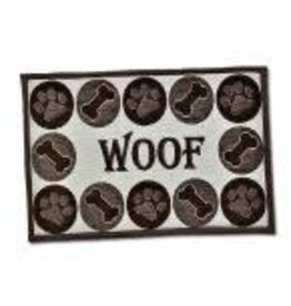 loving pets Loving Pets tapis pour bols Woof brun 12.5''x19.25''