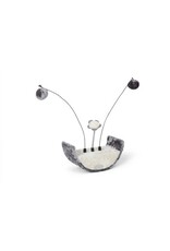 Bud's *DISC* Bud'z station de jeu avec pompons et ressort gris 15cm