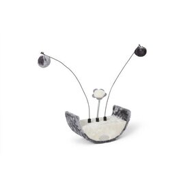 Bud's *DISC* Bud'z station de jeu avec pompons et ressort gris 15cm
