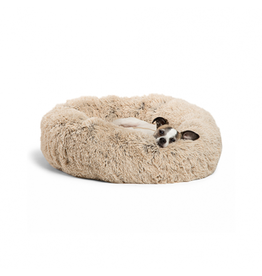 best friend by sheri *DISC* BFBS Donut bed Shag Fur Taupe 23x23''