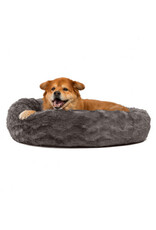 BFBS Donut bed Lux fur Charcoal 30x30''