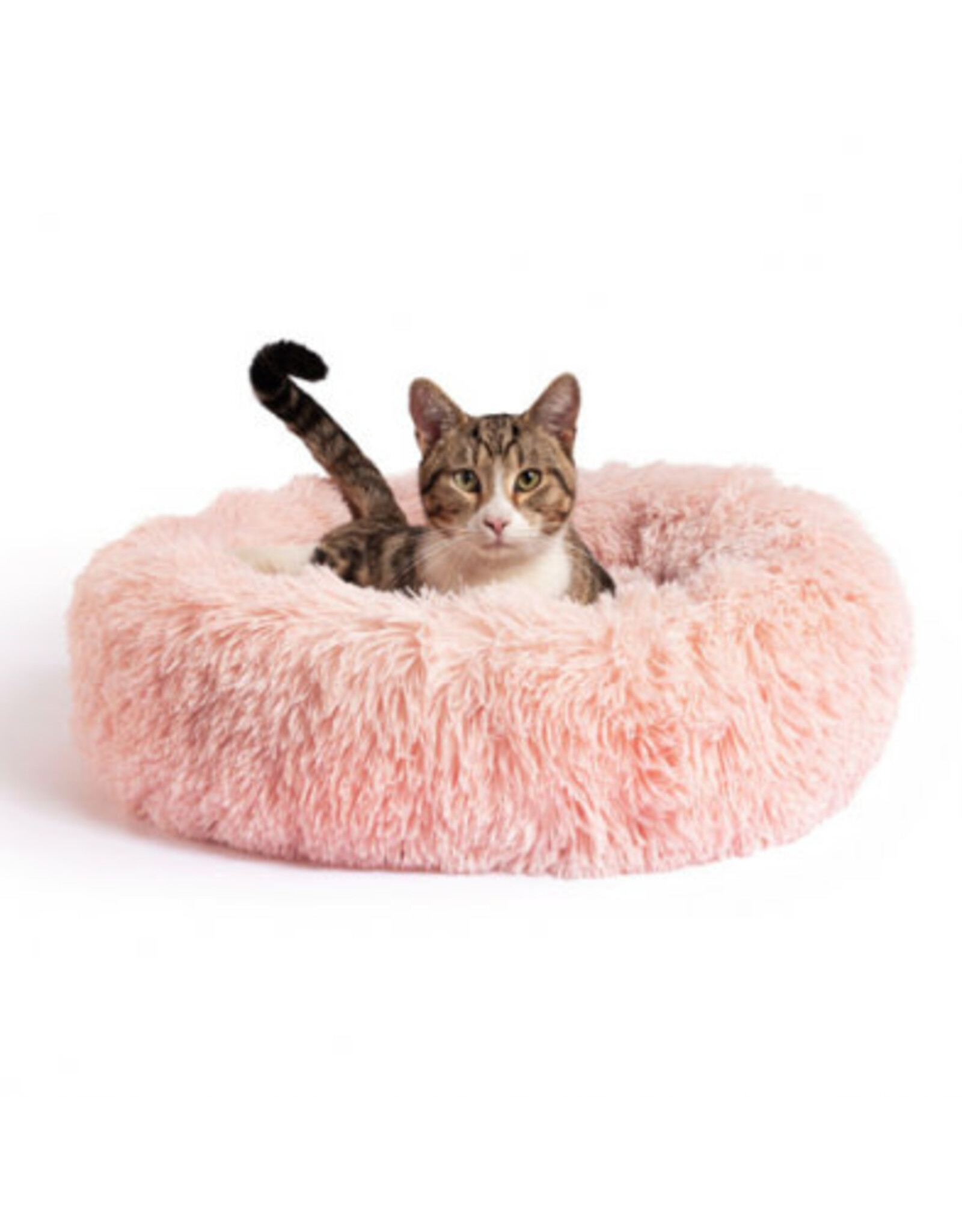 BFBS Donut bed Shag Fur cotton candy 23x23''