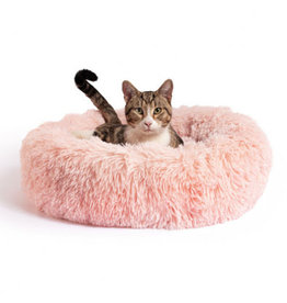 BFBS Donut bed Shag Fur cotton candy 23x23''