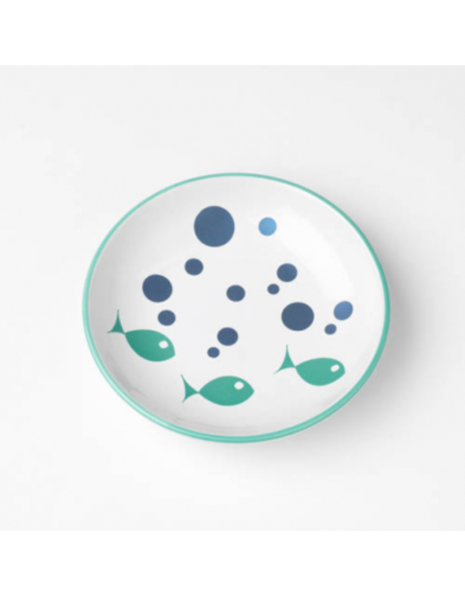 Petrageous Petrageous Saucer Bubble Fish 5'' blanc et turquoise