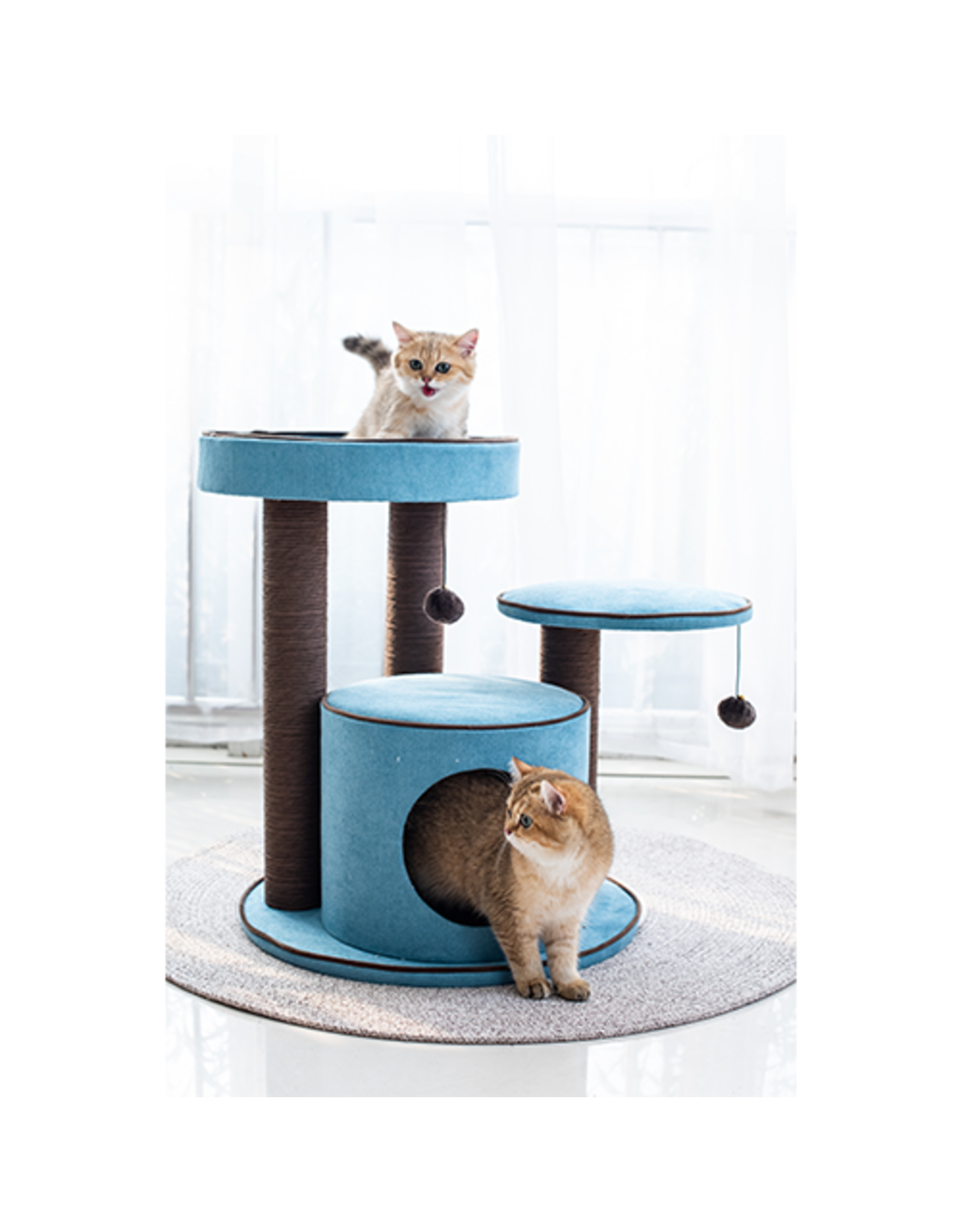 Petpals Group Petpals Arbre à chat Meadows Chenille 2 niveaux