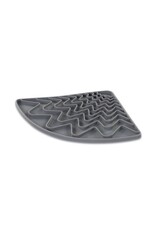 Messy Mutts Messy Mutts tapis lèchage silicone triangulaire avec ventouses gris