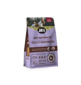 Jays tasty Jay's Nourriture crue et déshydratée boeuf & dos + cou poulet 454g.