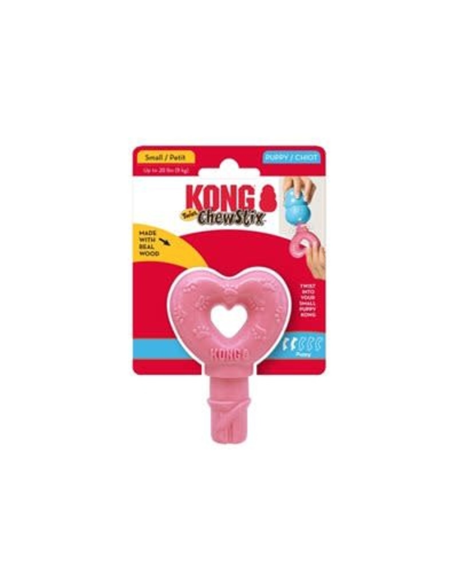 kong *DISC* Kong Chewstix PuppyTwist Heart S