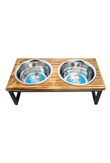 Indipets *DISC* IP Bol Double Stainless & Rack bois