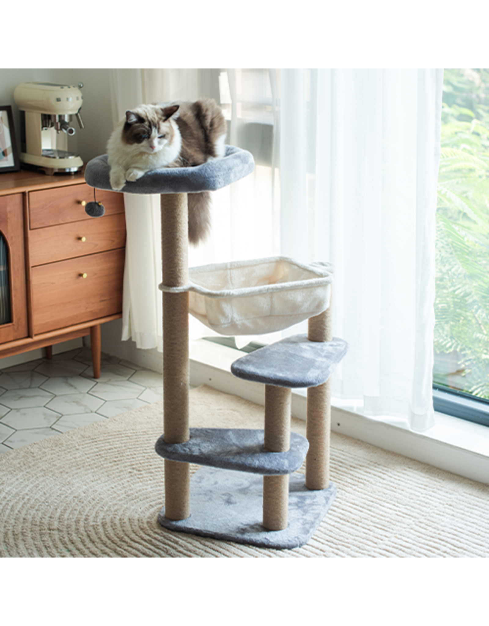 Petpals Group Petpals Arbre à chat Oak 5 niveaux