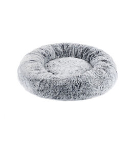 best friend by sheri BFBS Faux Rabbit fur lit donut Gris 30x30 ''