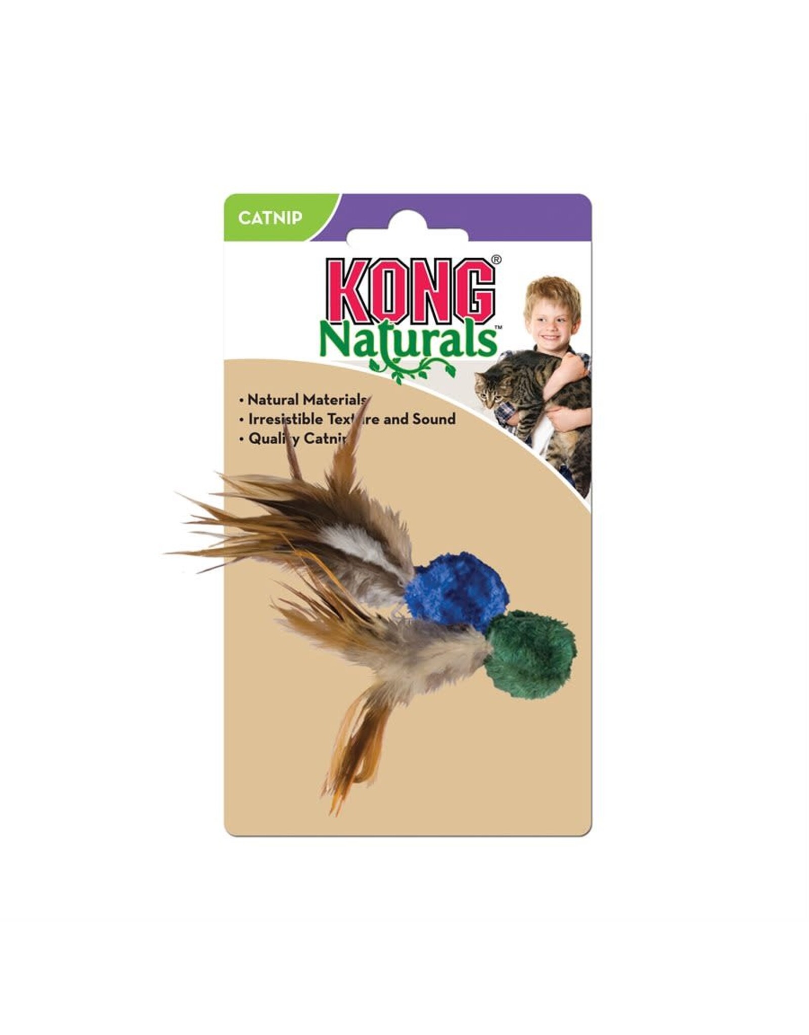 kong Kong Naturals balls with feathers