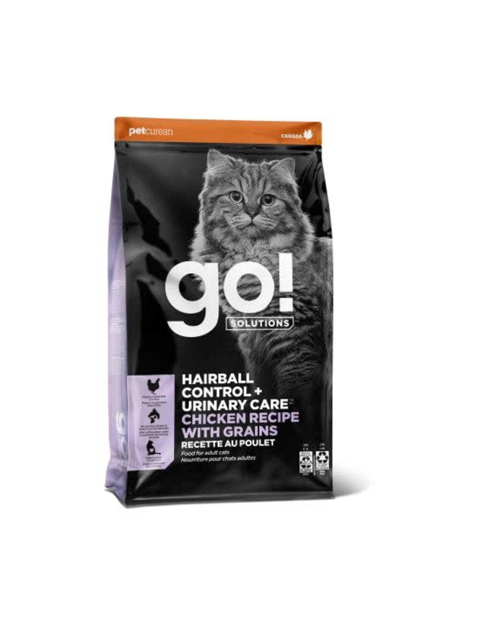 Petcurean Go! Contrôle Boules de poils & Soin urinaire Poulet (Chat)