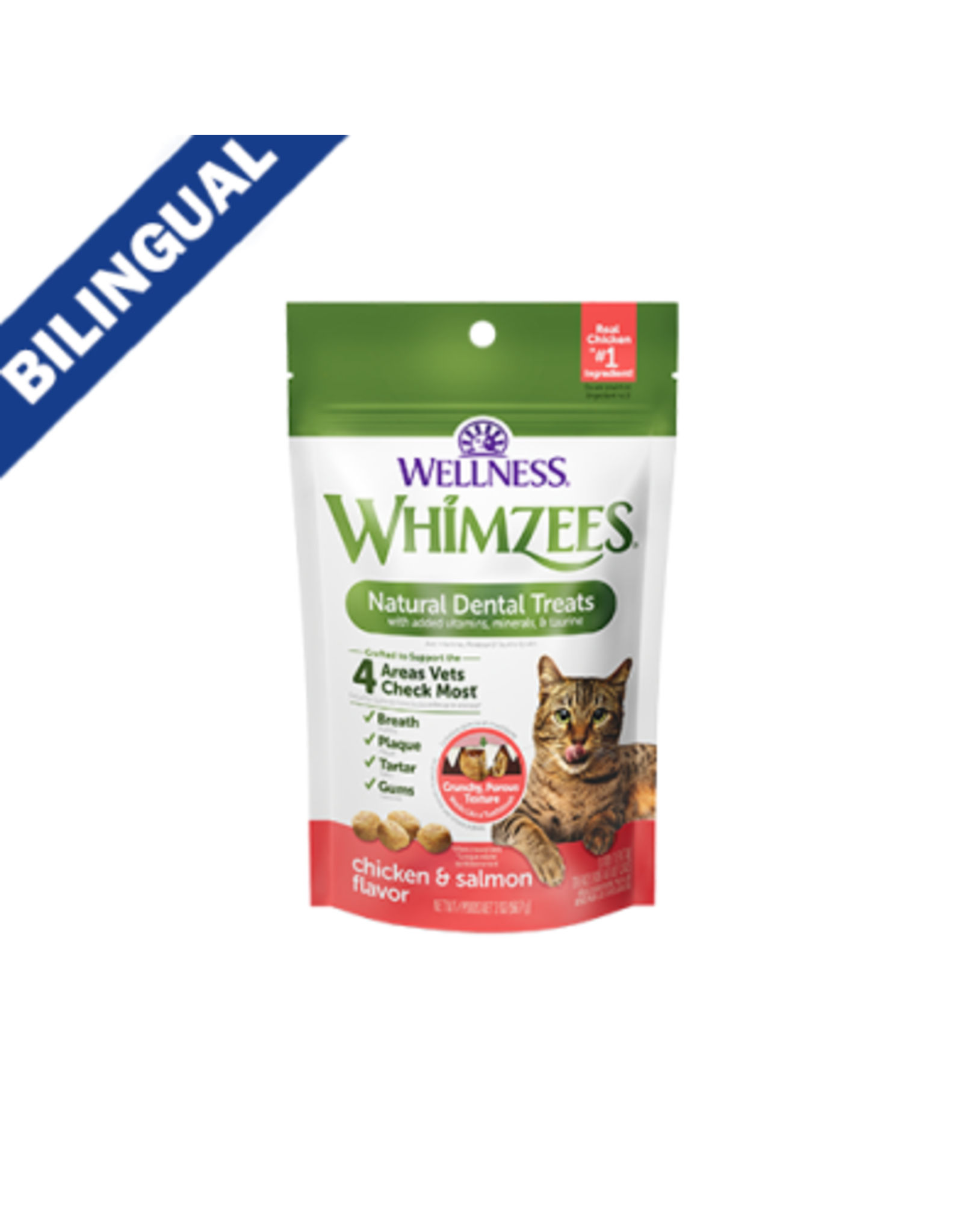 paragon pet products Whimzees Gâteries Dentaires Saumon & Poulet 2oz (Chat)