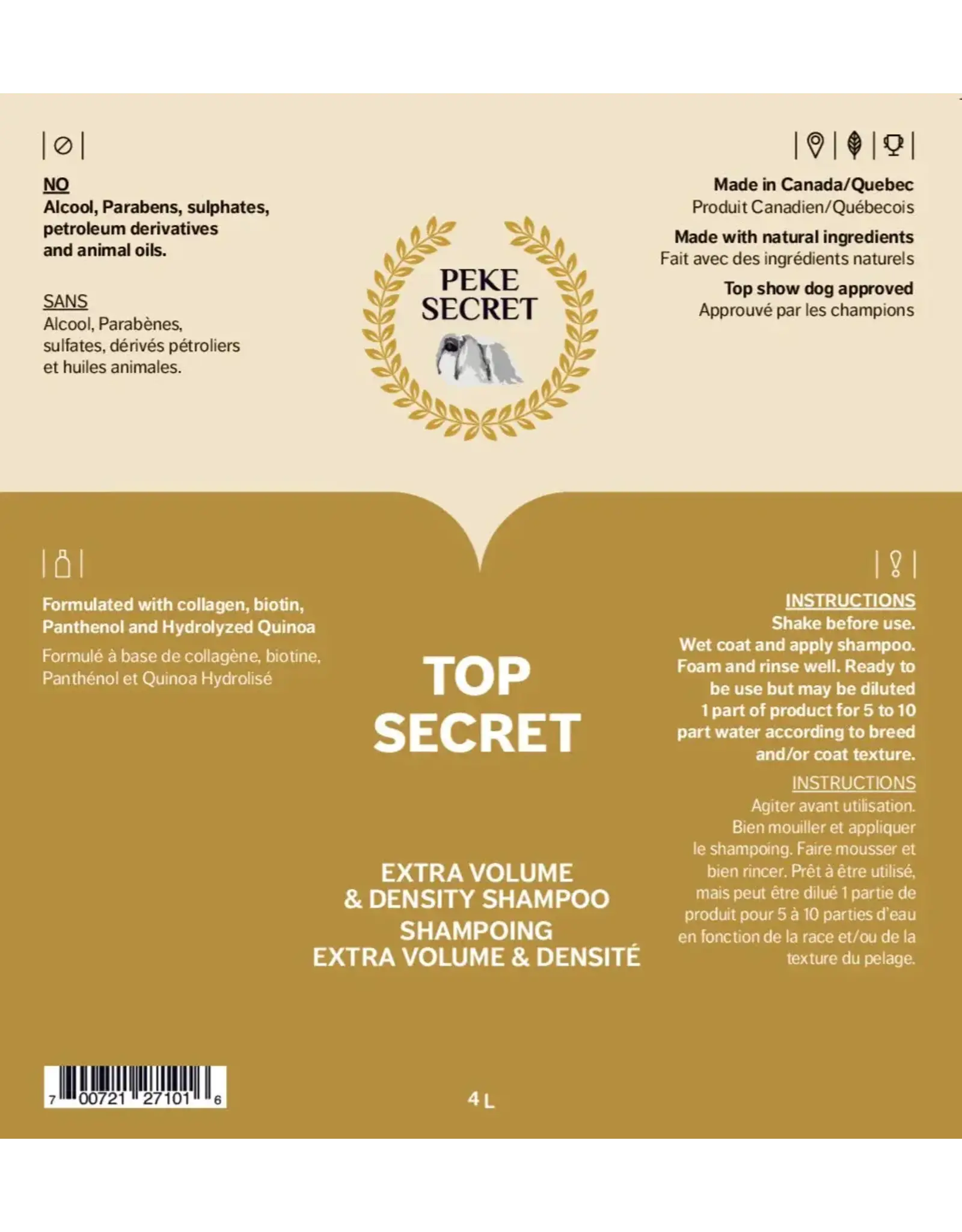 Peke Secret PEKE Top Secret Shampoing 500ml