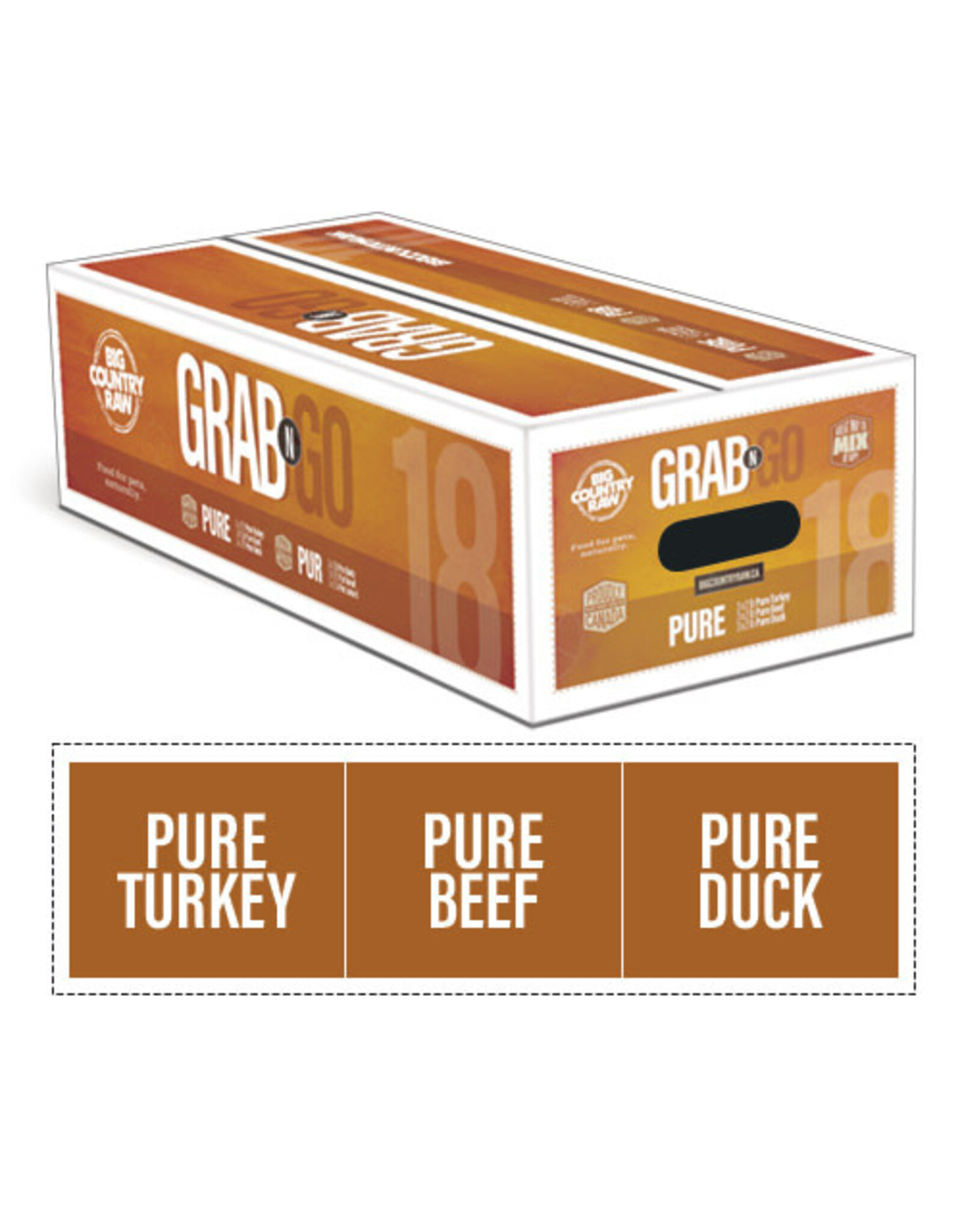 Big Country Raw Big Country Raw Grab N Go Pure 18lbs