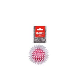 Bud's *DISC* Bud'z balle caoutchouc à pointes rouge 9cm