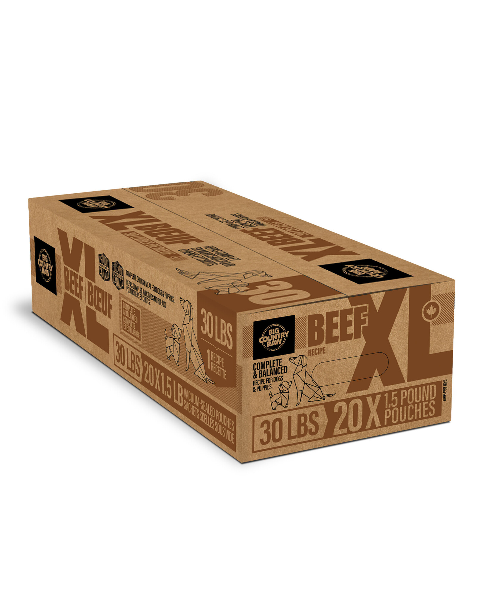 Big Country Raw Big Country Raw XL Boeuf  30lbs