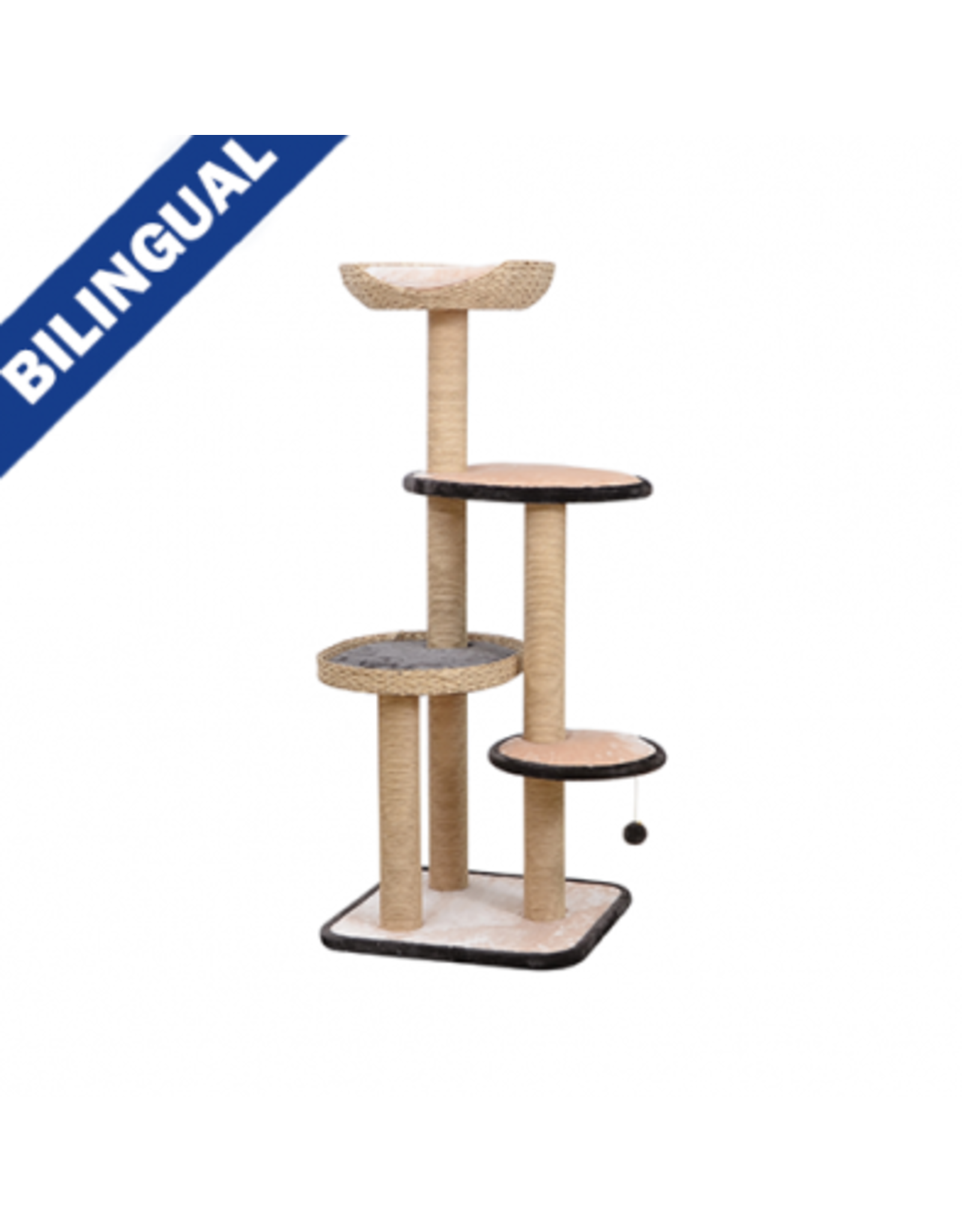 Petpals Group Petpals Arbre à chat Natural 4 niveaux