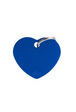 MyFamily MyFamily Médaille Basic Aluminium Coeur Bleu L