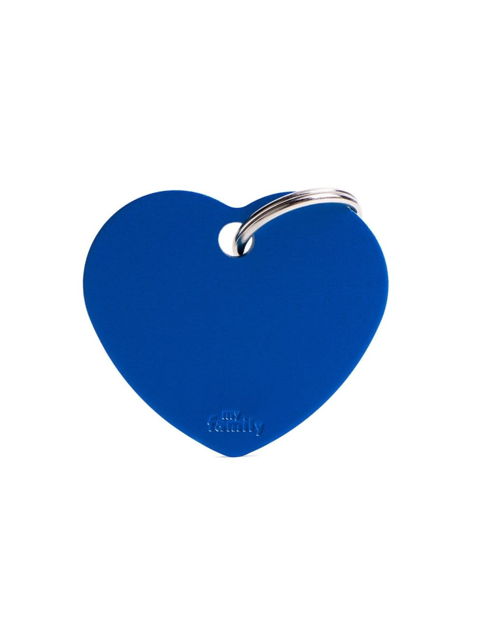 MyFamily MyFamily Médaille Basic Aluminium Coeur Bleu L