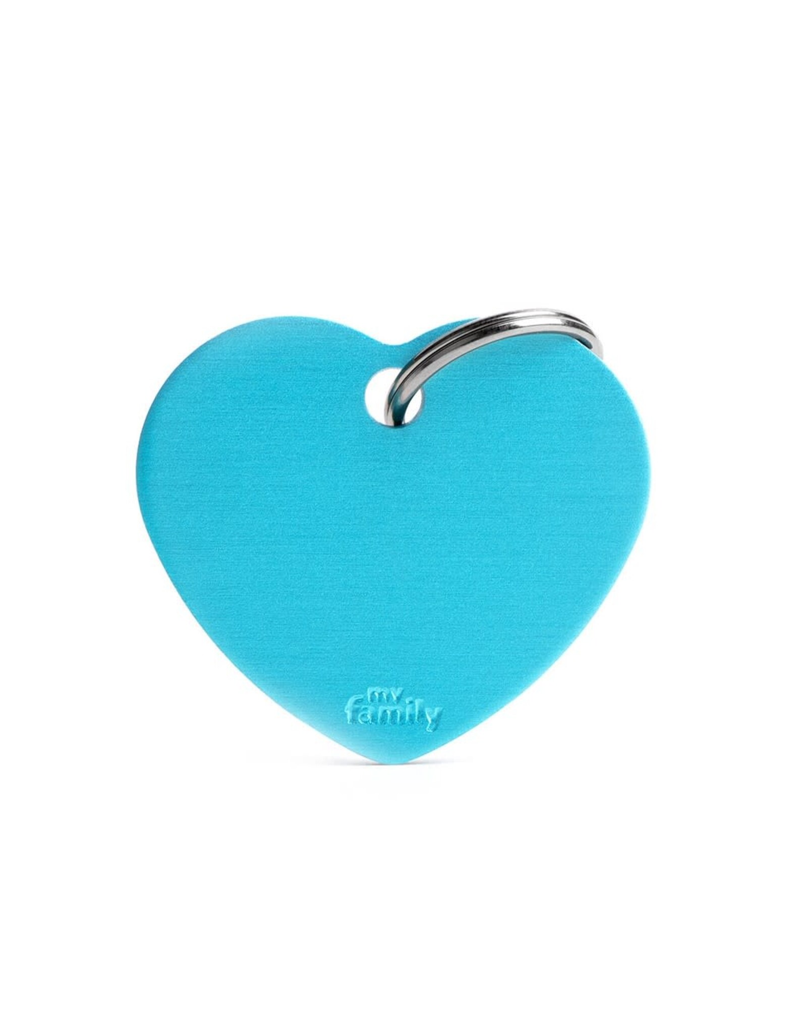 MyFamily MyFamily Médaille Basic Aluminium Coeur Bleu Pâle L