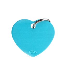 MyFamily MyFamily Médaille Basic Aluminium Coeur Bleu Pâle L
