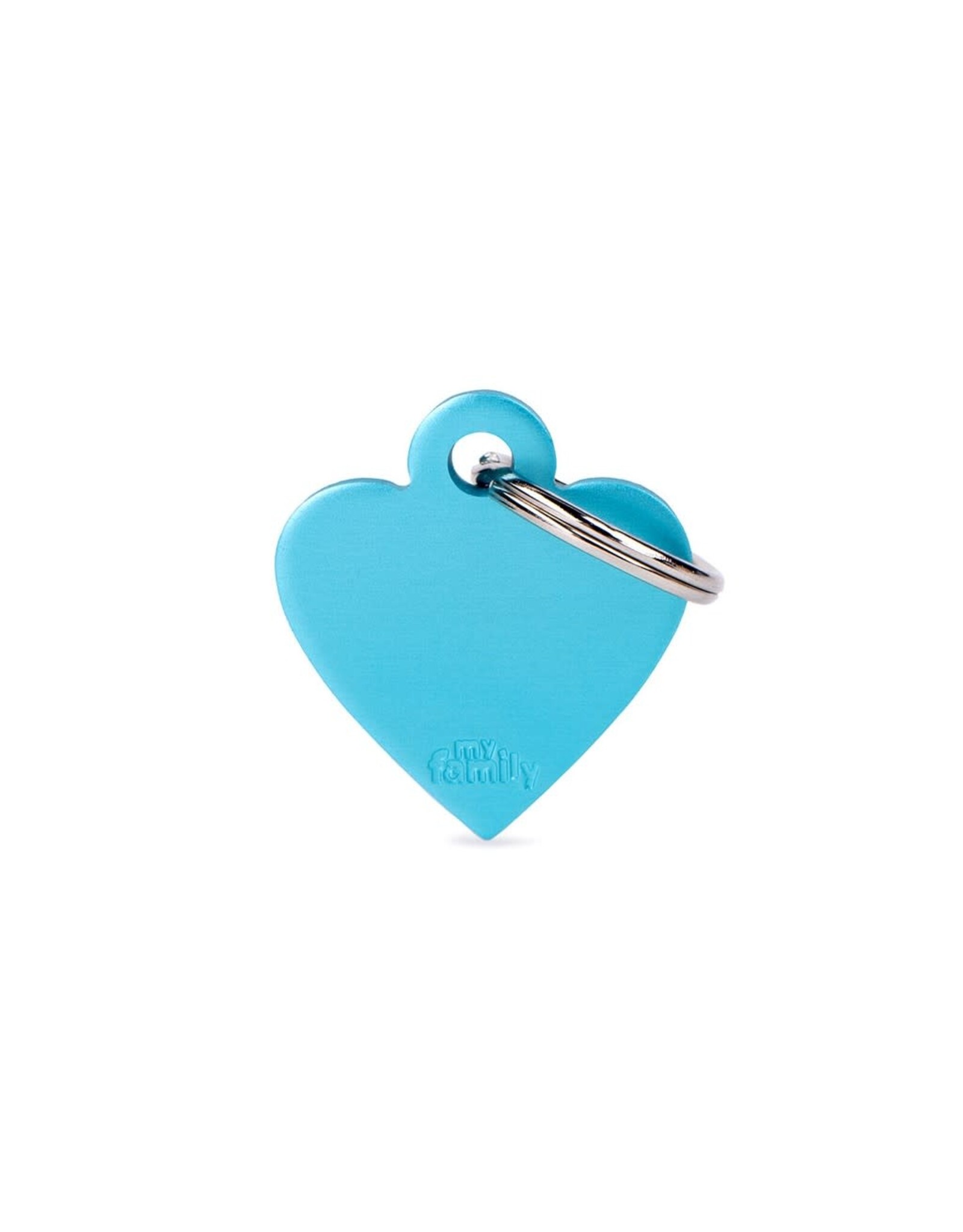 MyFamily MyFamily Médaille Basic Aluminium Coeur Bleu Pâle S