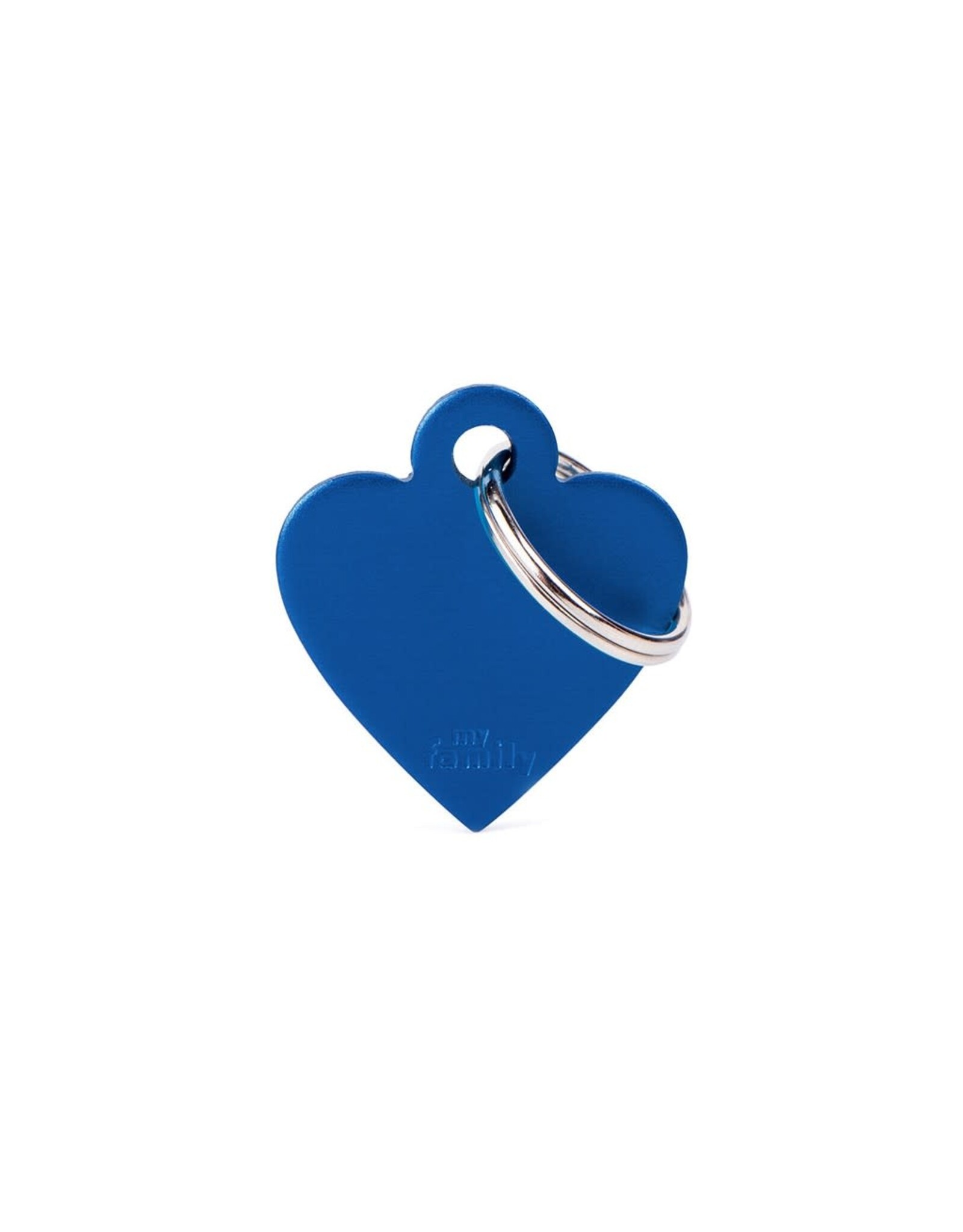 MyFamily MyFamily Médaille Basic Aluminium Coeur Bleu S