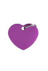 MyFamily MyFamily Médaille Basic Aluminium Coeur Mauve L