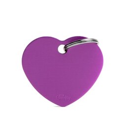 MyFamily MyFamily Médaille Basic Aluminium Coeur Mauve L