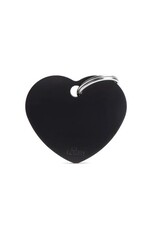 MyFamily MyFamily Médaille Basic Aluminium Coeur Noir L