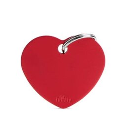 MyFamily MyFamily Médaille Basic Aluminium Coeur Rouge L
