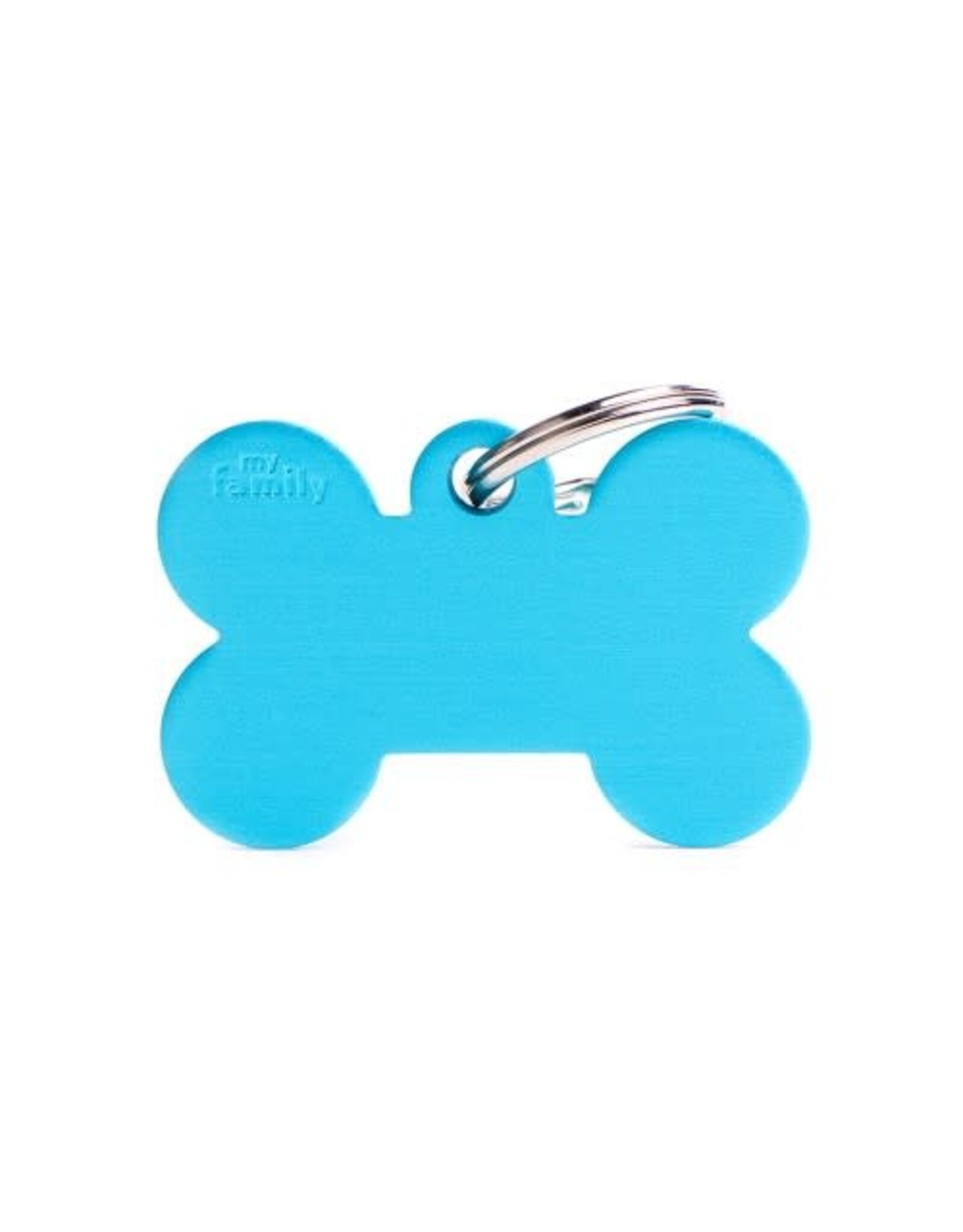MyFamily MyFamily Médaille Basic Aluminium Os Bleu Pâle L