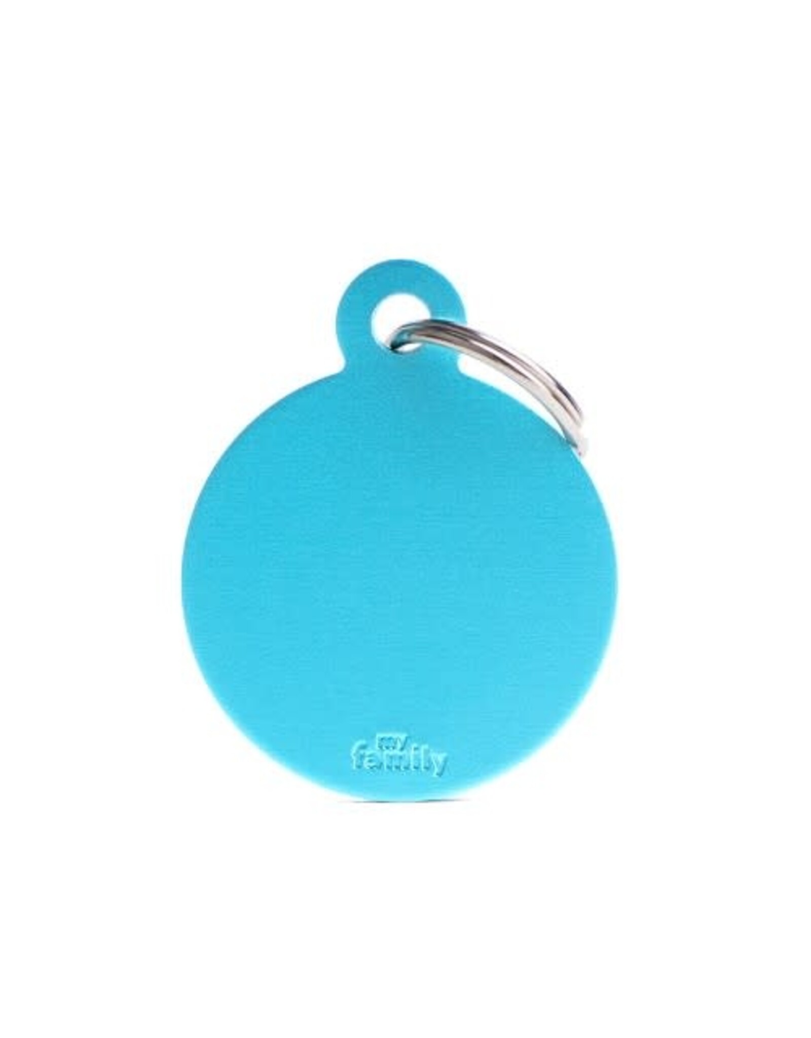 MyFamily MyFamily Médaille Basic Aluminium Ronde Bleu Pâle S