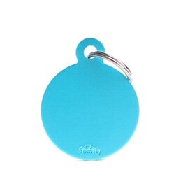 MyFamily MyFamily Médaille Basic Aluminium Ronde Bleu Pâle S