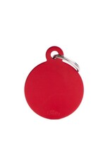 MyFamily MyFamily Médaille Basic Aluminium Ronde Rouge S