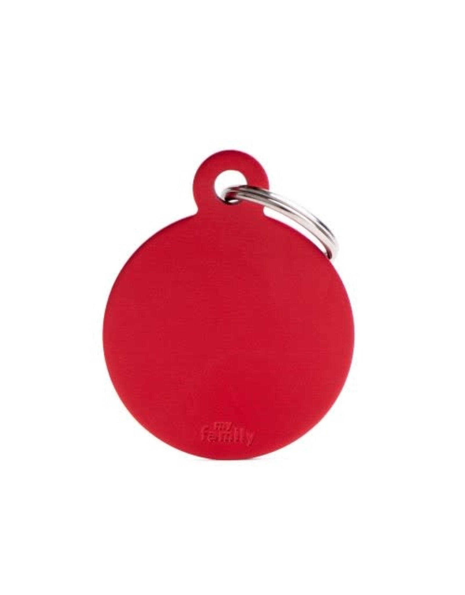 MyFamily MyFamily Médaille Basic Aluminium Ronde Rouge S