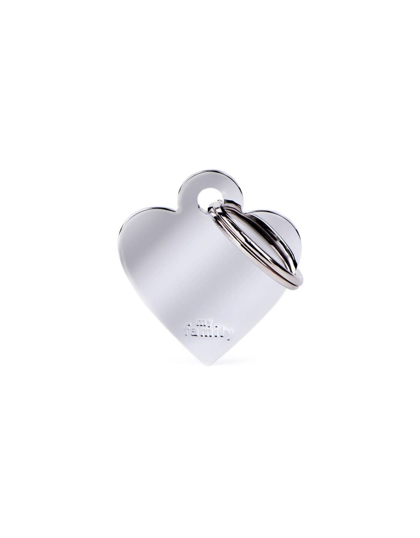 MyFamily MyFamily Médaille Basic Chrome Coeur S