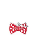 MyFamily MyFamily Médaille Charms Noeud Papillon Rouge