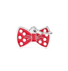 MyFamily MyFamily Médaille Charms Noeud Papillon Rouge