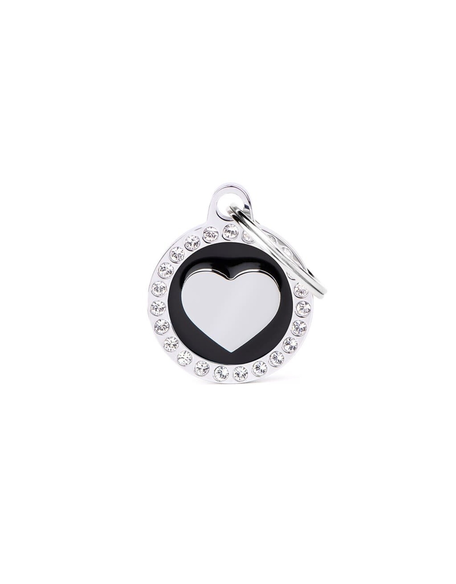 MyFamily MyFamily Médaille Glam Circle Heart Blanc