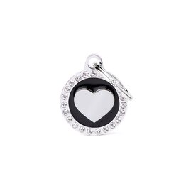 MyFamily MyFamily Médaille Glam Circle Heart Blanc
