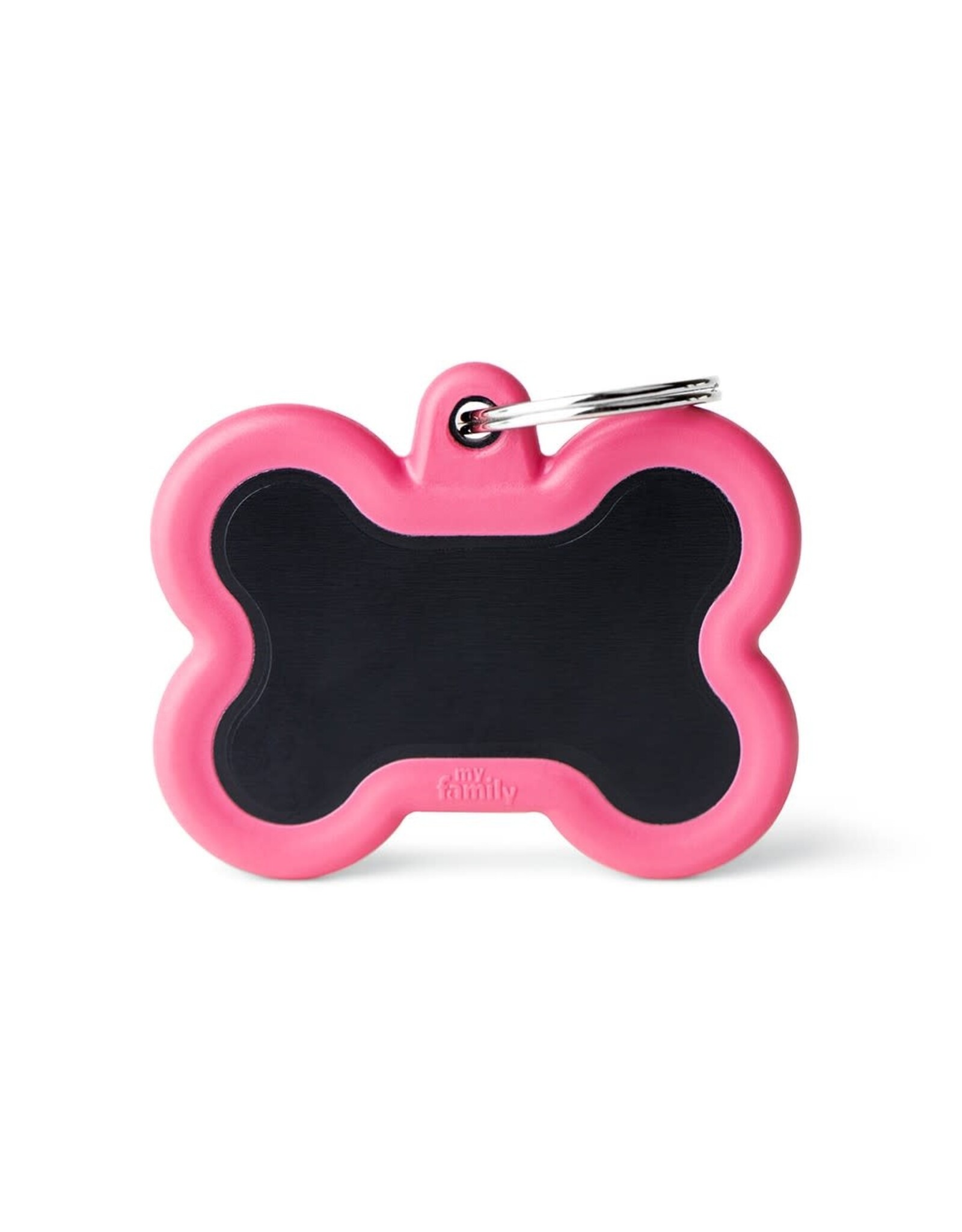MyFamily MyFamily Médaille Hushtag Bone Rose & Noir L